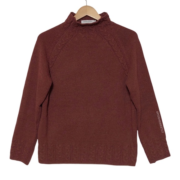 MISSLOOK Sweaters - Misslook Mockneck Cable Knit Sweater